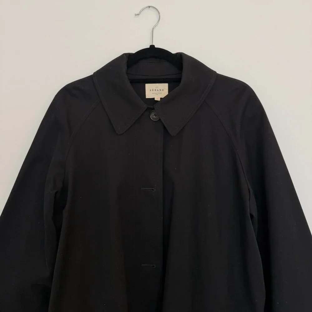 SEZANE - Clyde Coat in Black - Size M/6 (Worn 1x Time) - Picture 6 of 12